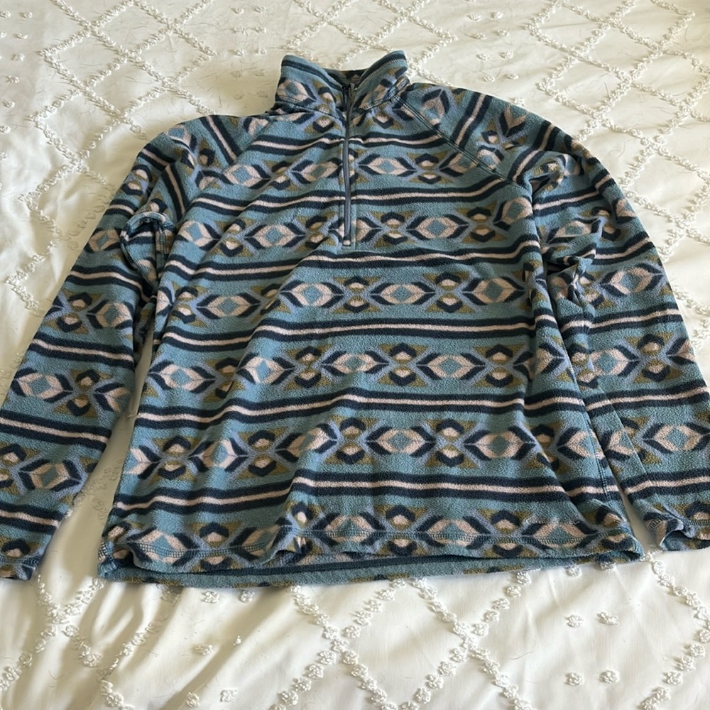 Eddie Bauer medium quarter zip, multi color